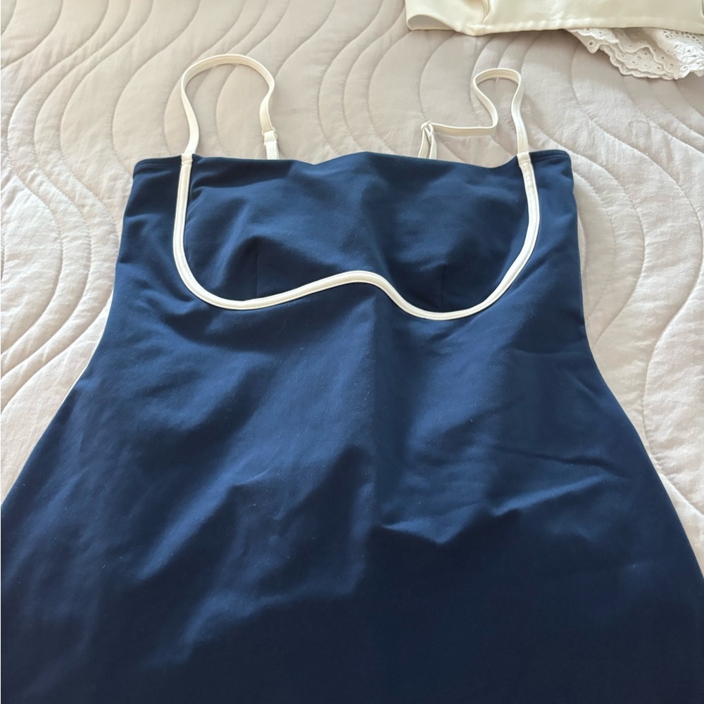 ALO Yoga Blue and White Mini Dress